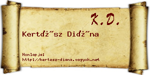 Kertész Diána névjegykártya