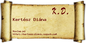 Kertész Diána névjegykártya
